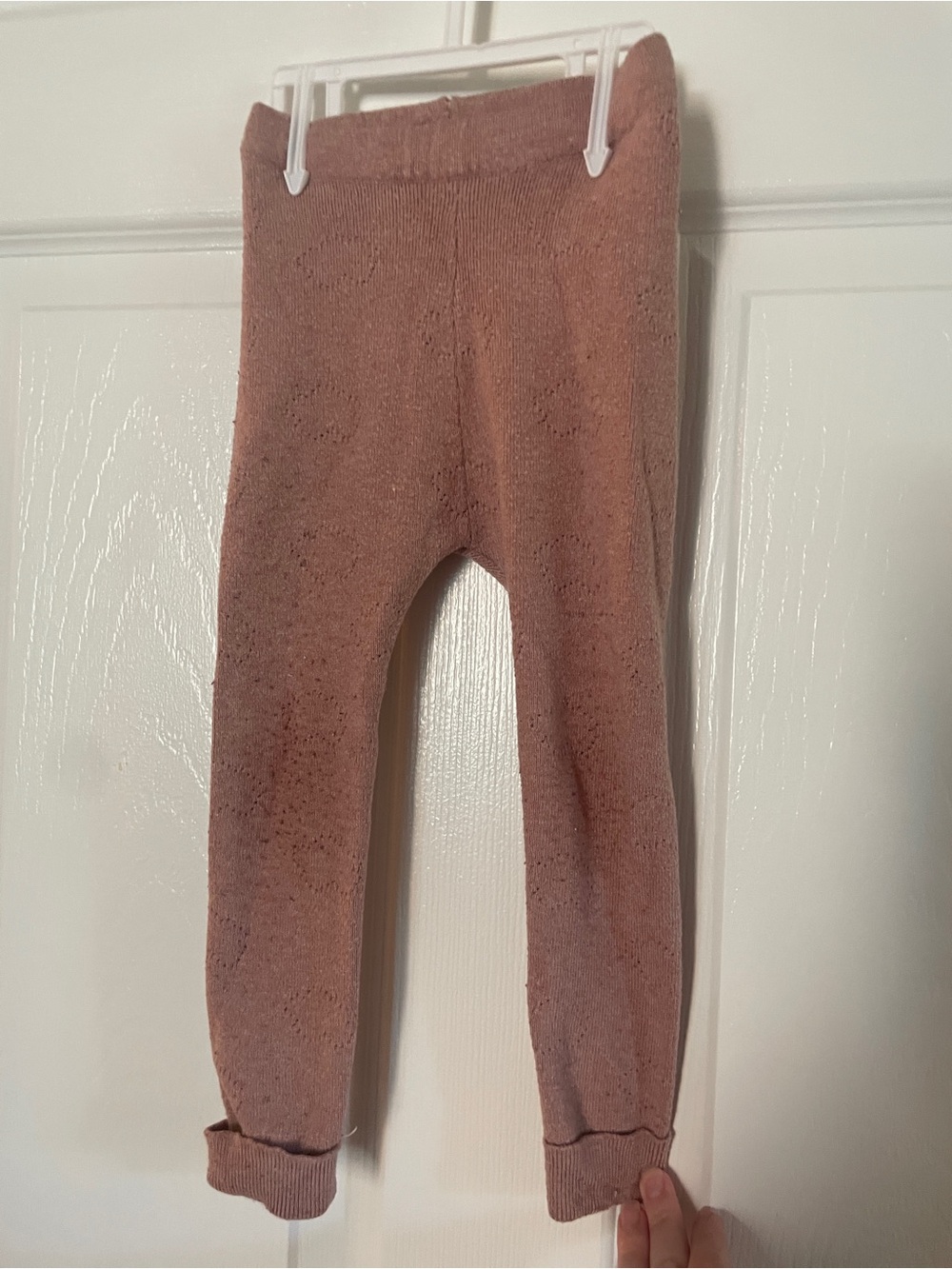 Zara Baby leggings/tights, peach with heart - 3-4 years